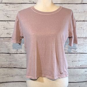 HOLLISTER T-Shirt Cropped "Must Have Collection" Washed Lavender-Small